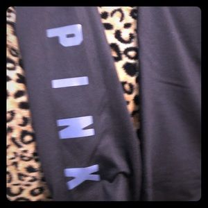 Victoria Secret Pink Leggings Black Large